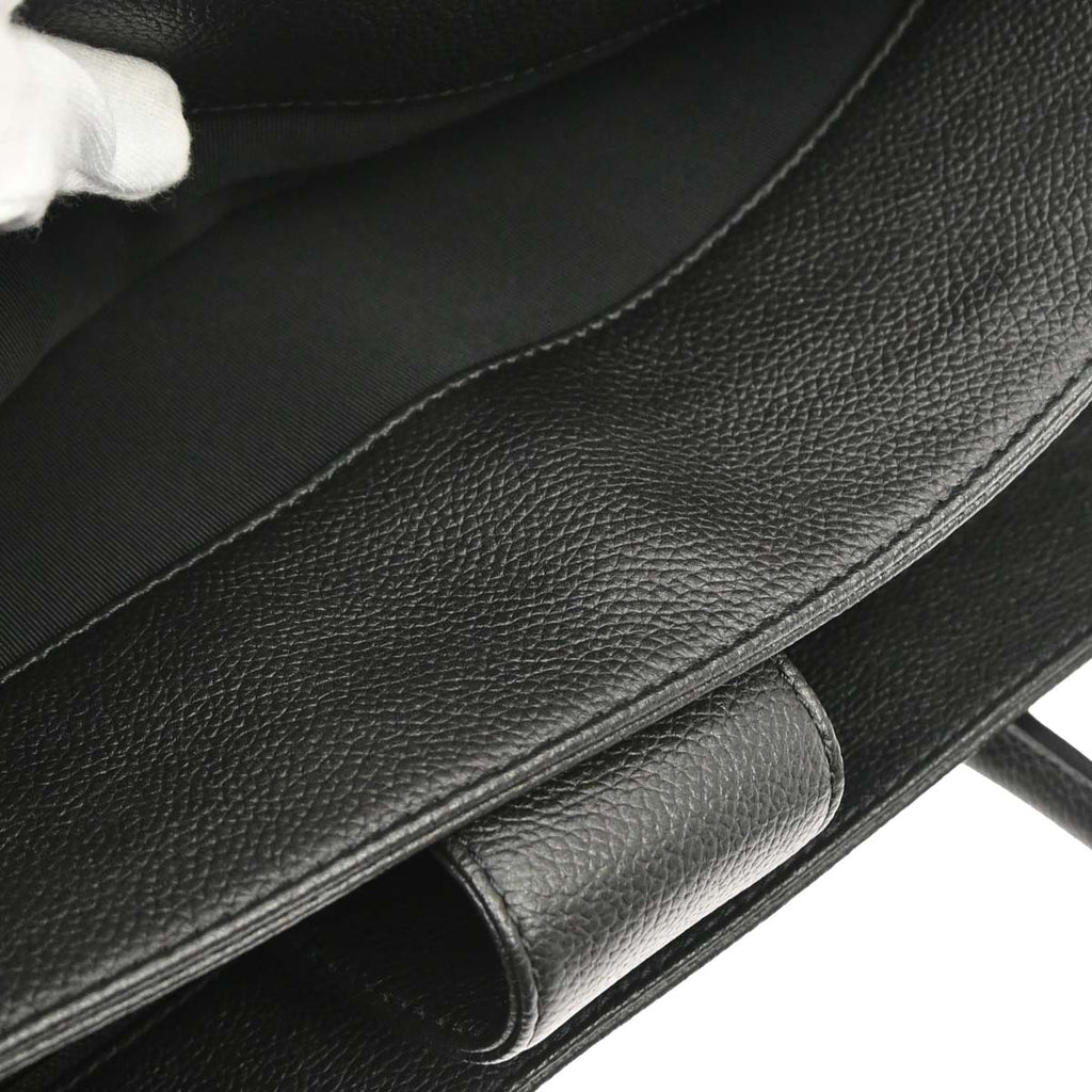 Chanel 2012-2013 Black Calfskin Executive Cerf 2way Shoulder Tote Bag