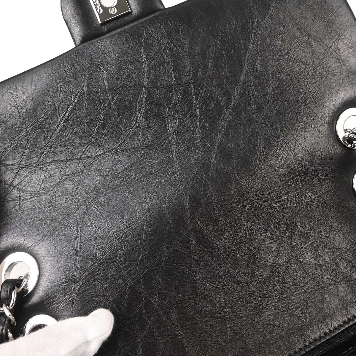 Chanel 2019 Black Calfskin Chain All Over Flap Shoulder Bag