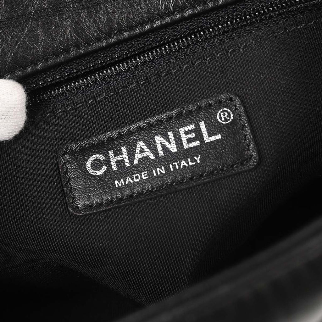 Chanel 2019 Black Calfskin Chain All Over Flap Shoulder Bag