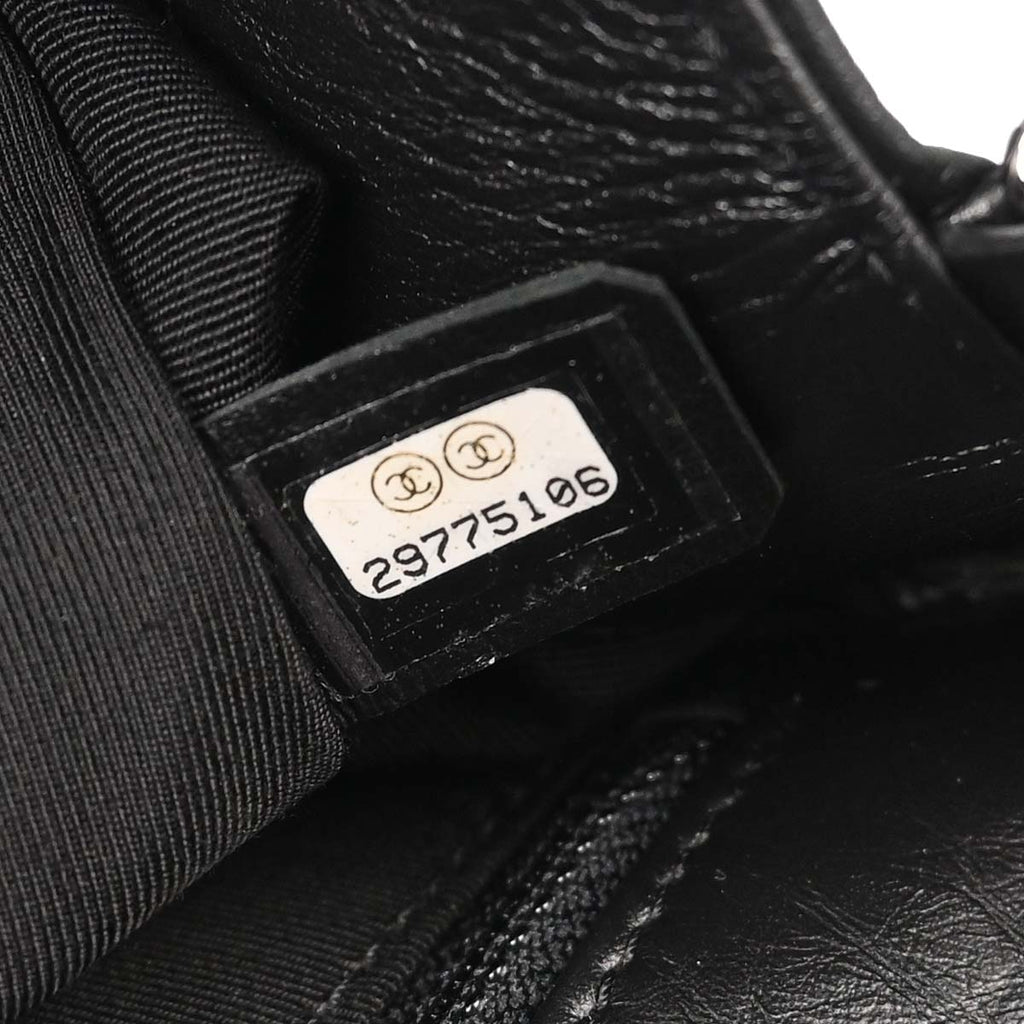 Chanel 2019 Black Calfskin Chain All Over Flap Shoulder Bag