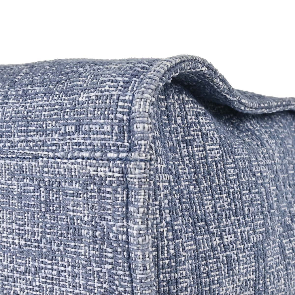 Chanel 2018 Blue Tweed Medium Deauville 2way Shoulder Tote Handbag