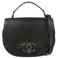 Chanel Black Calfskin Coco Curve 2way Shoulder Handbag