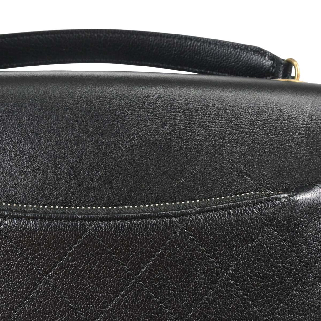 Chanel Black Calfskin Coco Curve 2way Shoulder Handbag