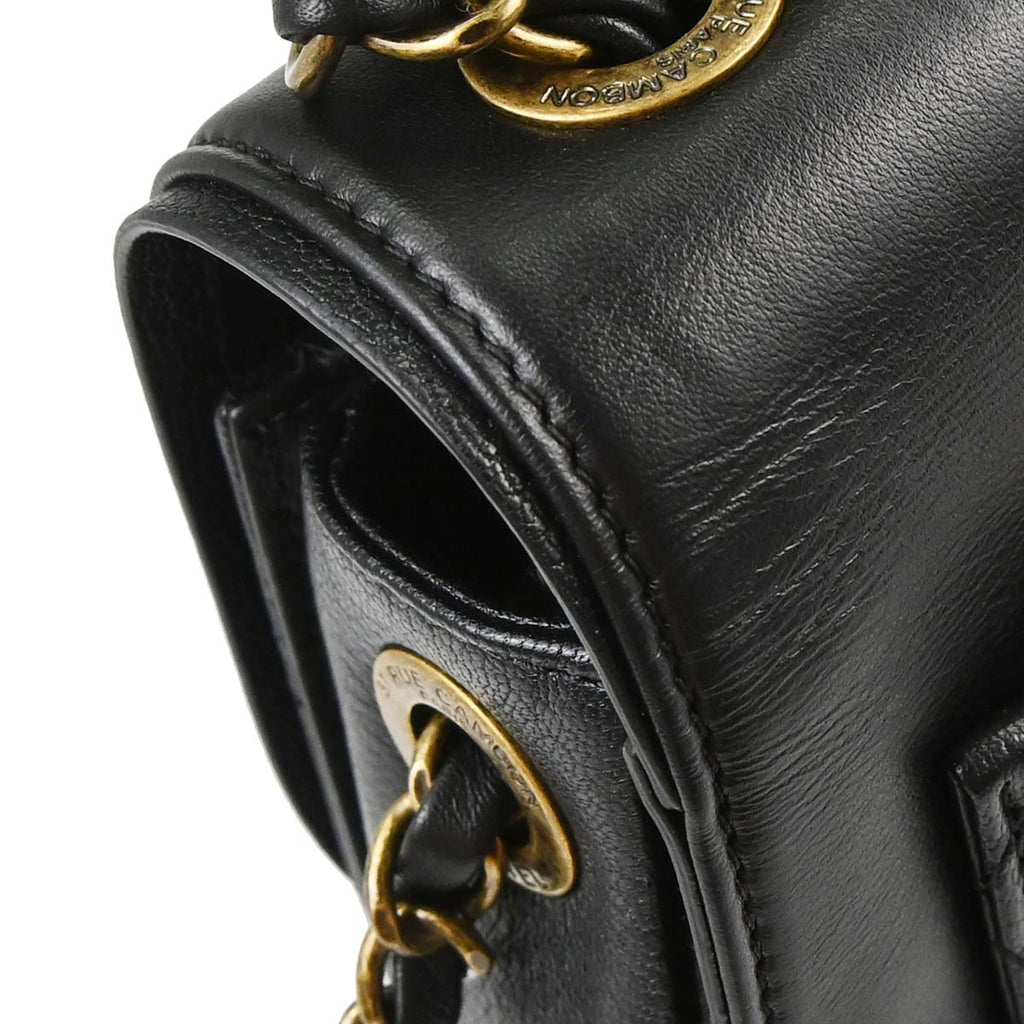 Chanel Black Calfskin Coco Curve 2way Shoulder Handbag