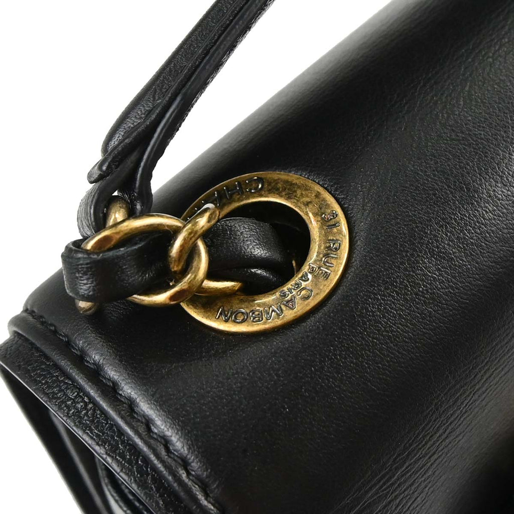 Chanel Black Calfskin Coco Curve 2way Shoulder Handbag