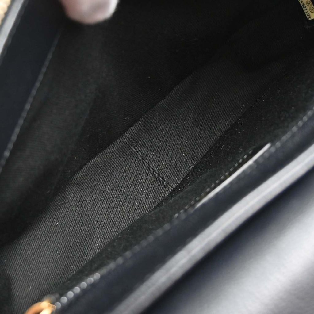 Chanel Black Calfskin Coco Curve 2way Shoulder Handbag