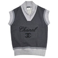 Chanel 2010 Short Sleeve Sweater Top Gray #36