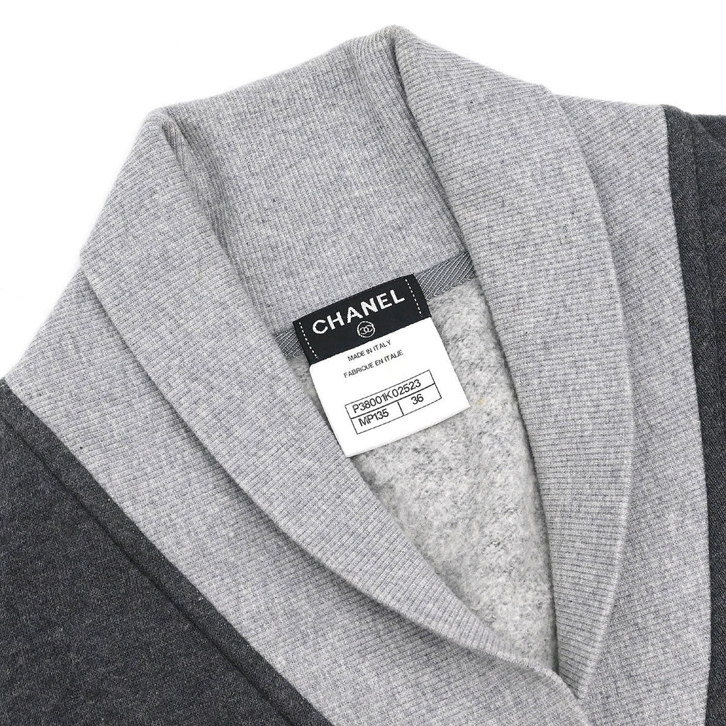 Chanel 2010 Short Sleeve Sweater Top Gray #36
