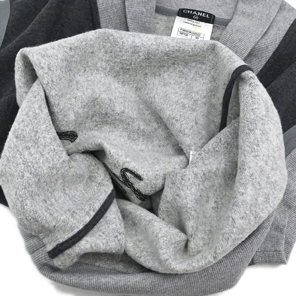 Chanel 2010 Short Sleeve Sweater Top Gray #36