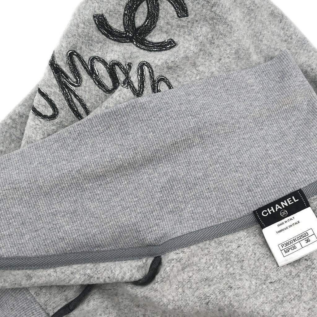 Chanel 2010 Short Sleeve Sweater Top Gray #36