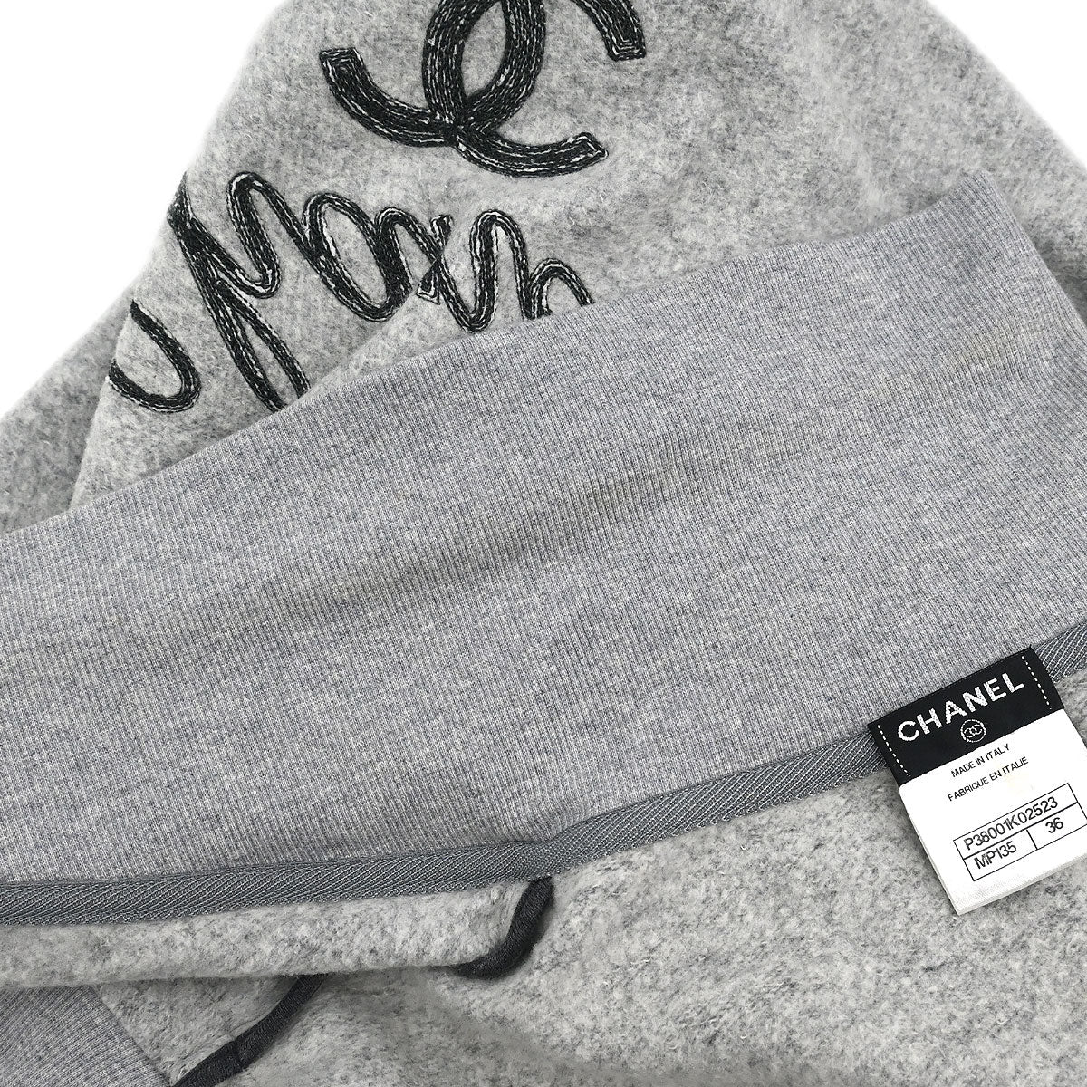 Chanel 2010 Short Sleeve Sweater Top Gray #36