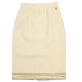 Chanel 2017 Tweed Skirt Ivory #38