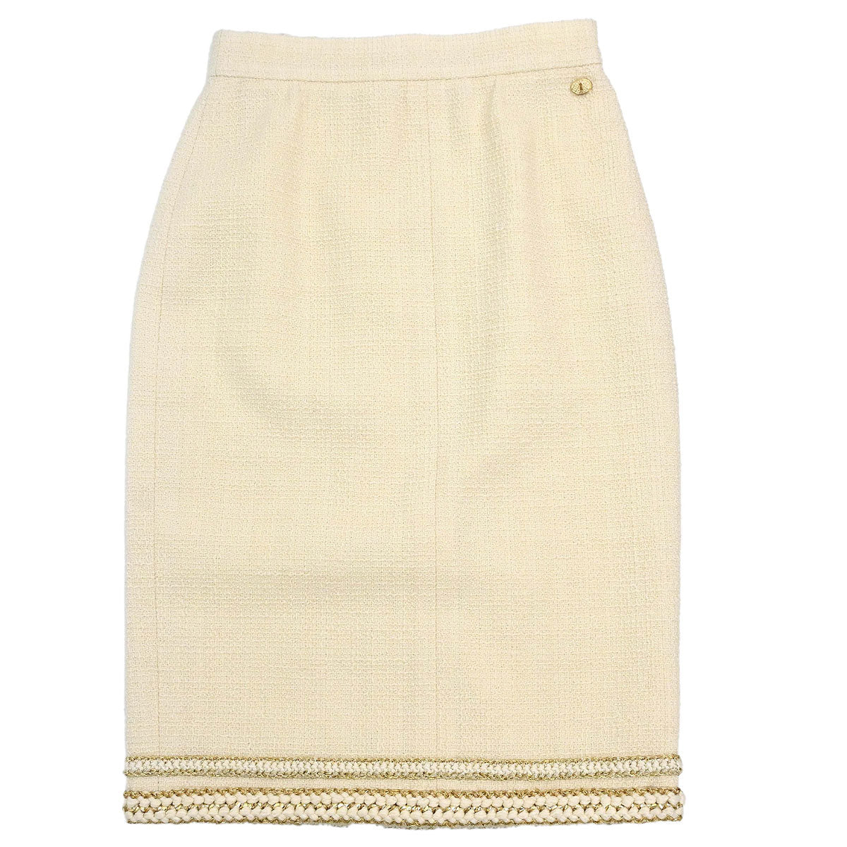 Chanel 2017 Tweed Skirt Ivory #38