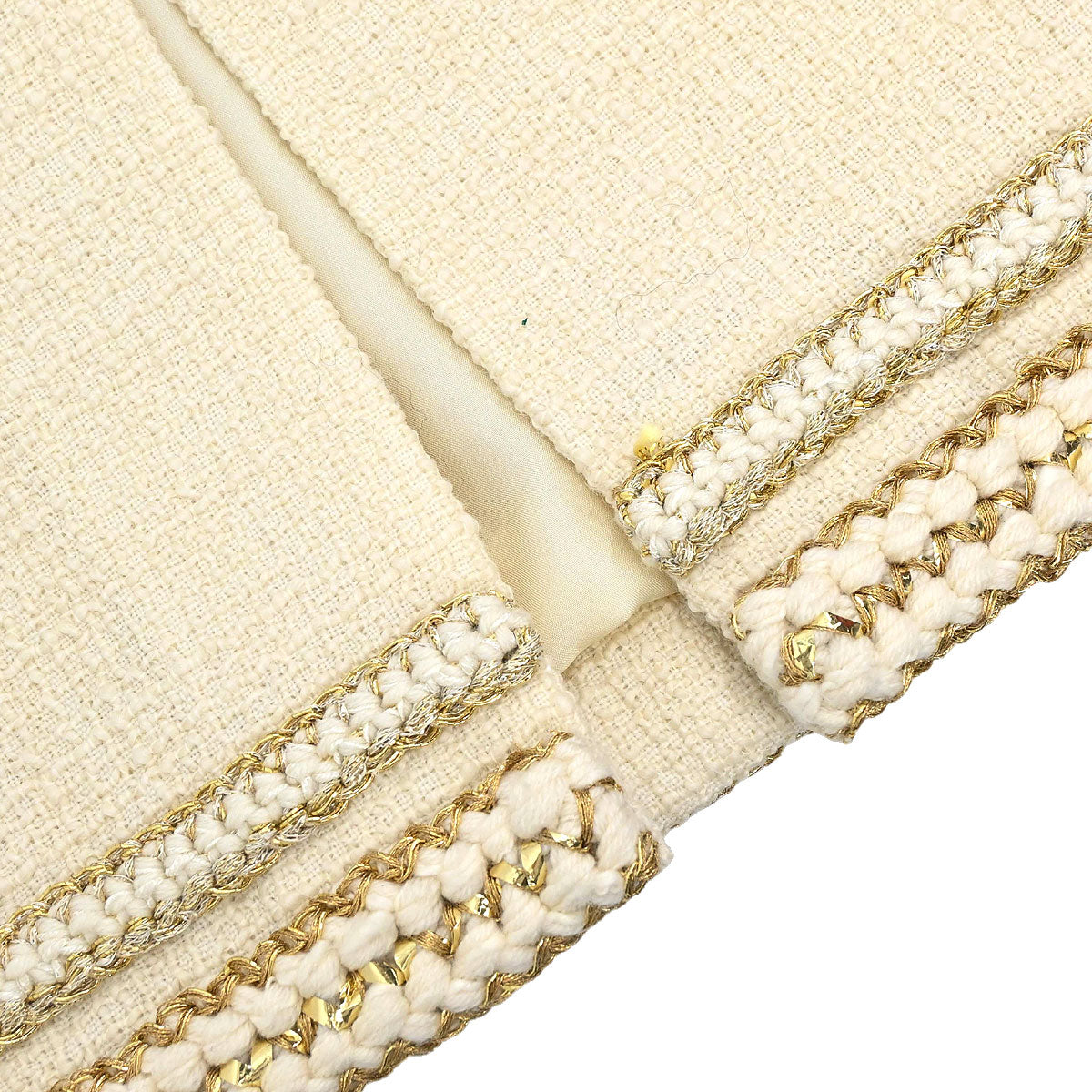 Chanel 2017 Tweed Skirt Ivory #38