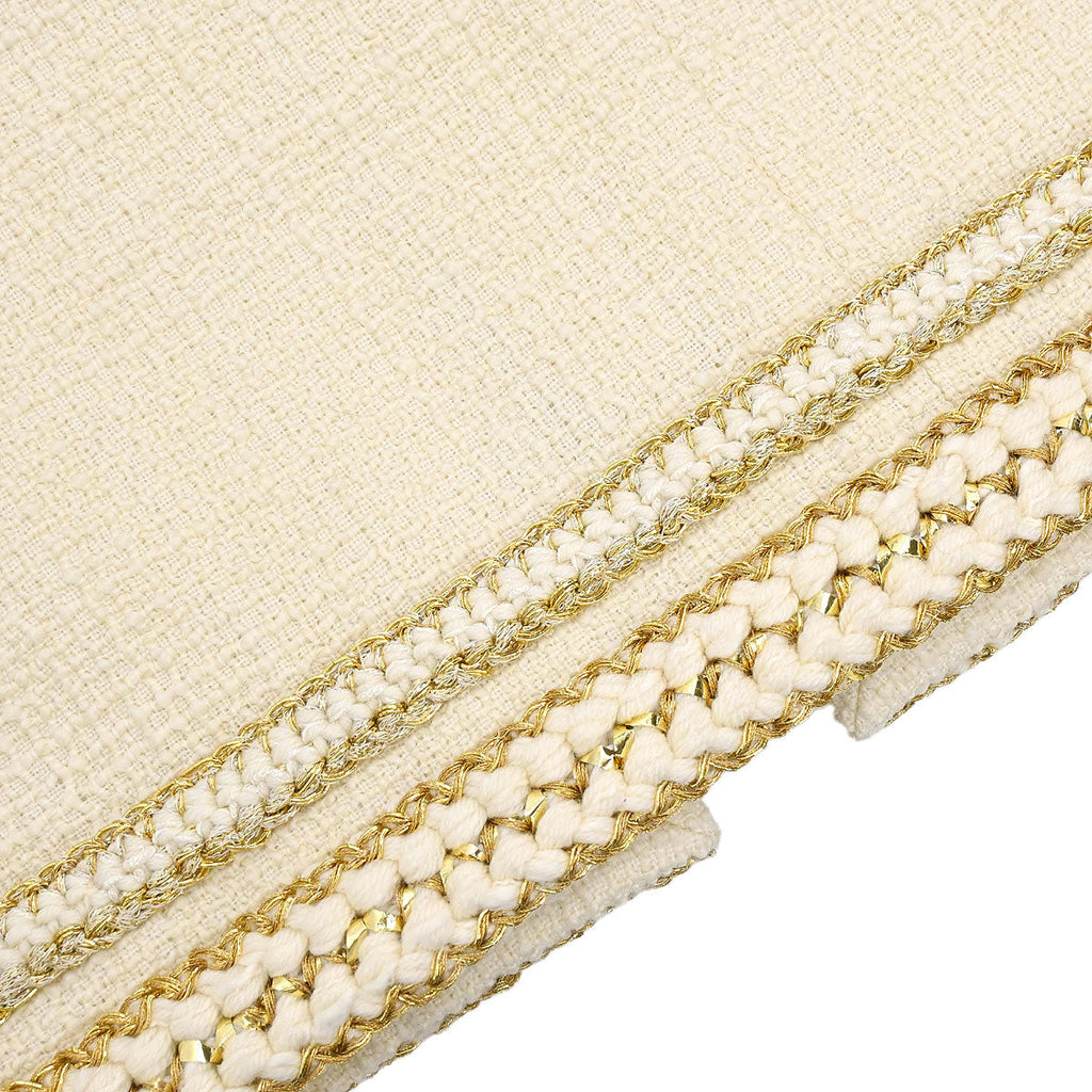 Chanel 2017 Tweed Skirt Ivory #38