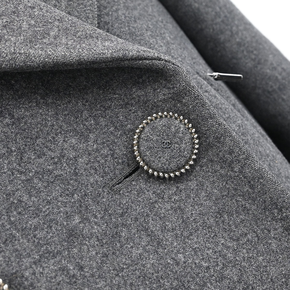 Chanel 2017 Double Breasted Jacket Gray #38