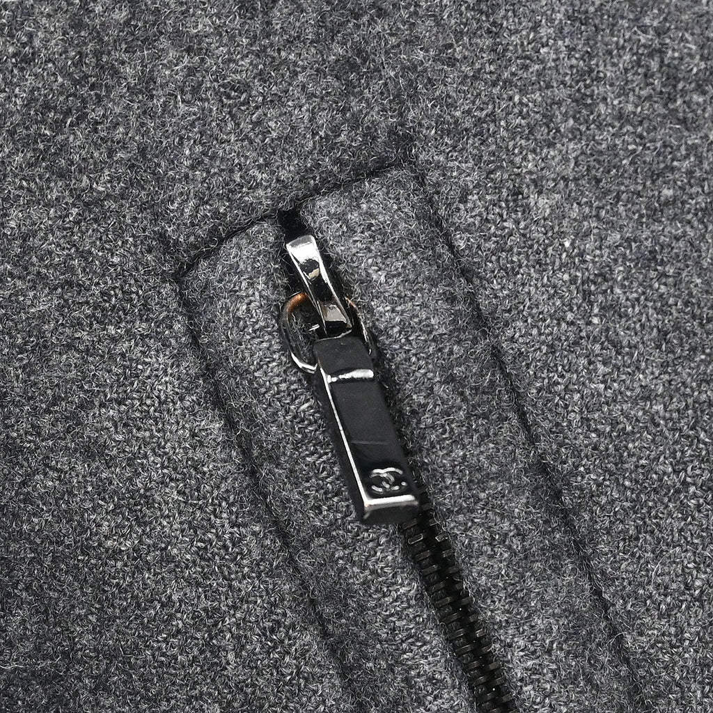 Chanel 2017 Double Breasted Jacket Gray #38