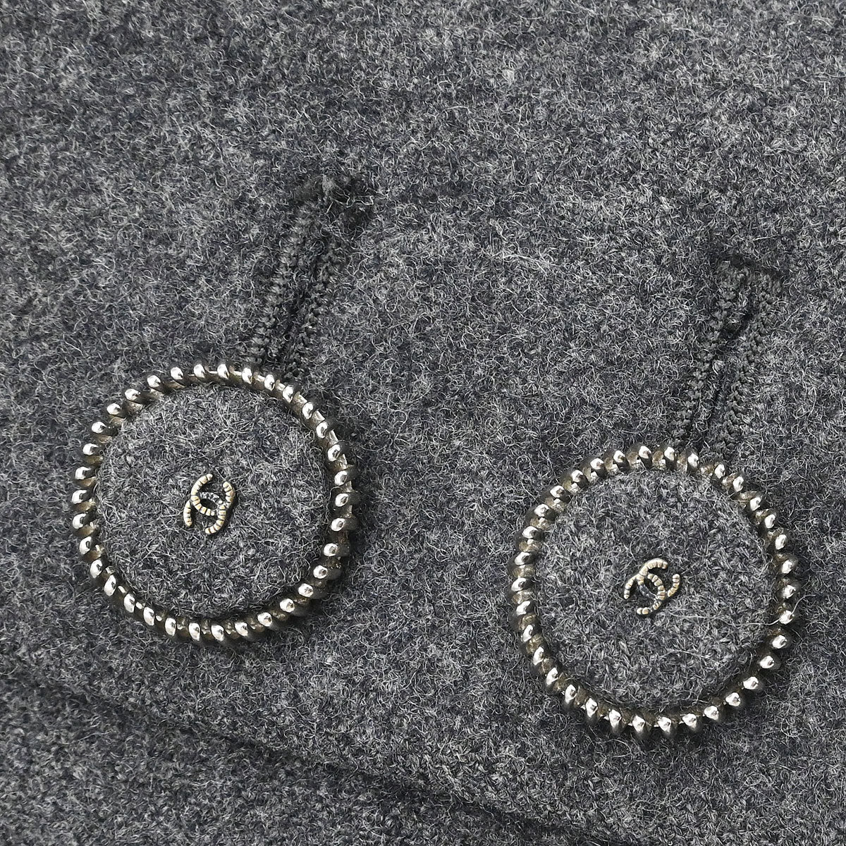 Chanel 2017 Double Breasted Jacket Gray #38