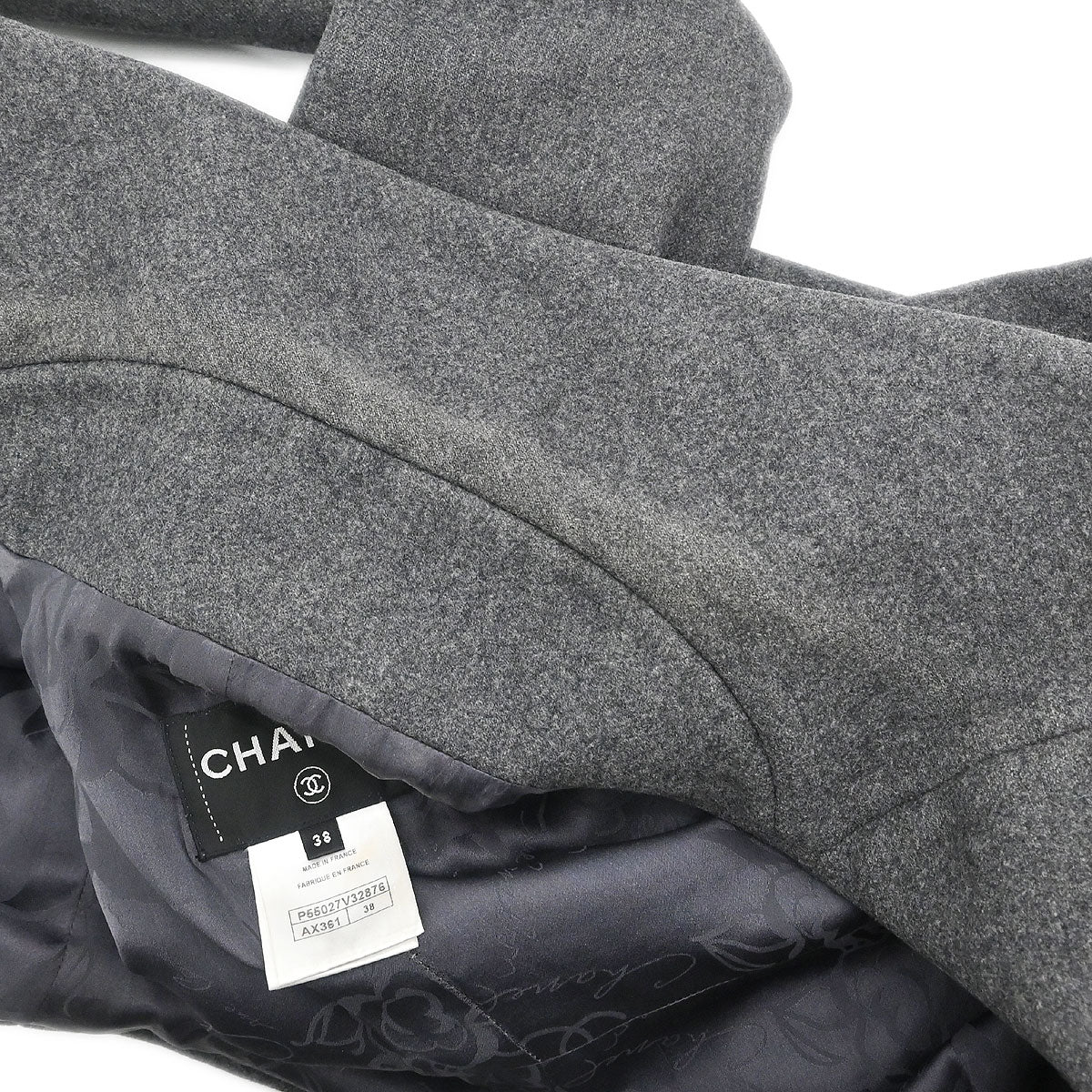 Chanel 2017 Double Breasted Jacket Gray #38