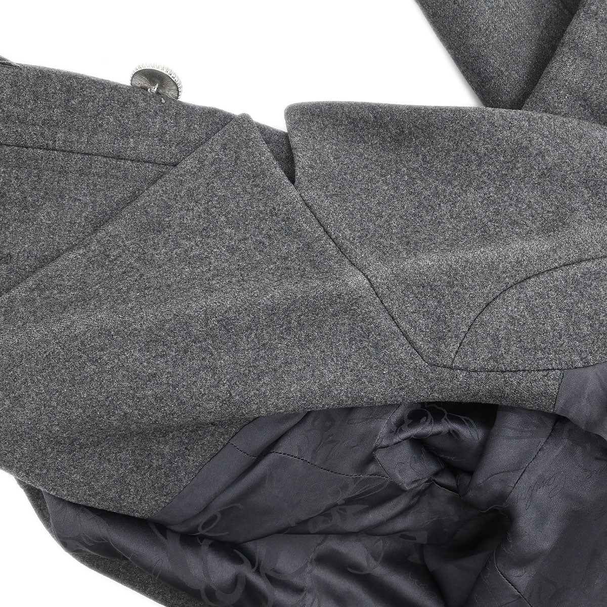 Chanel 2017 Double Breasted Jacket Gray #38