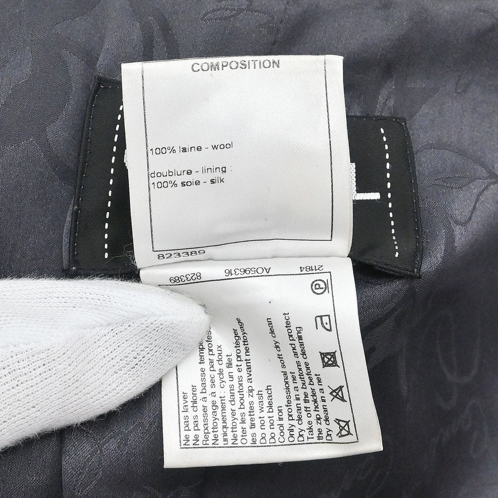 Chanel 2017 Double Breasted Jacket Gray #38