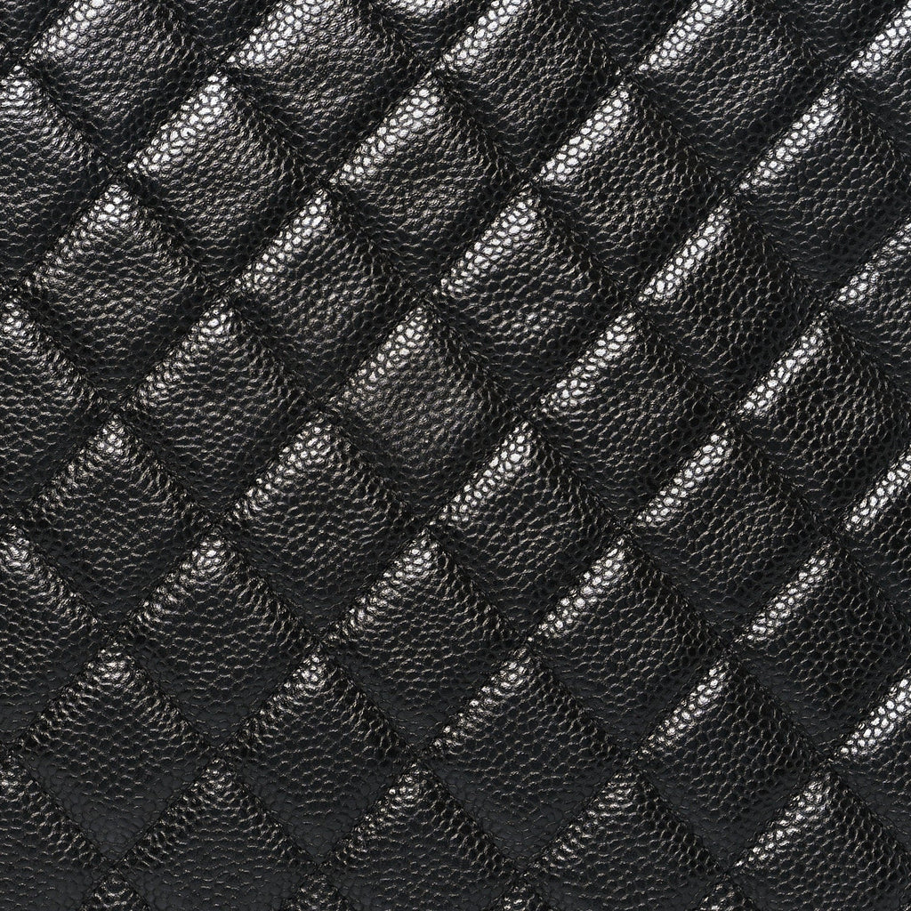 Caviar Quilted Large Cosmetic Case Black