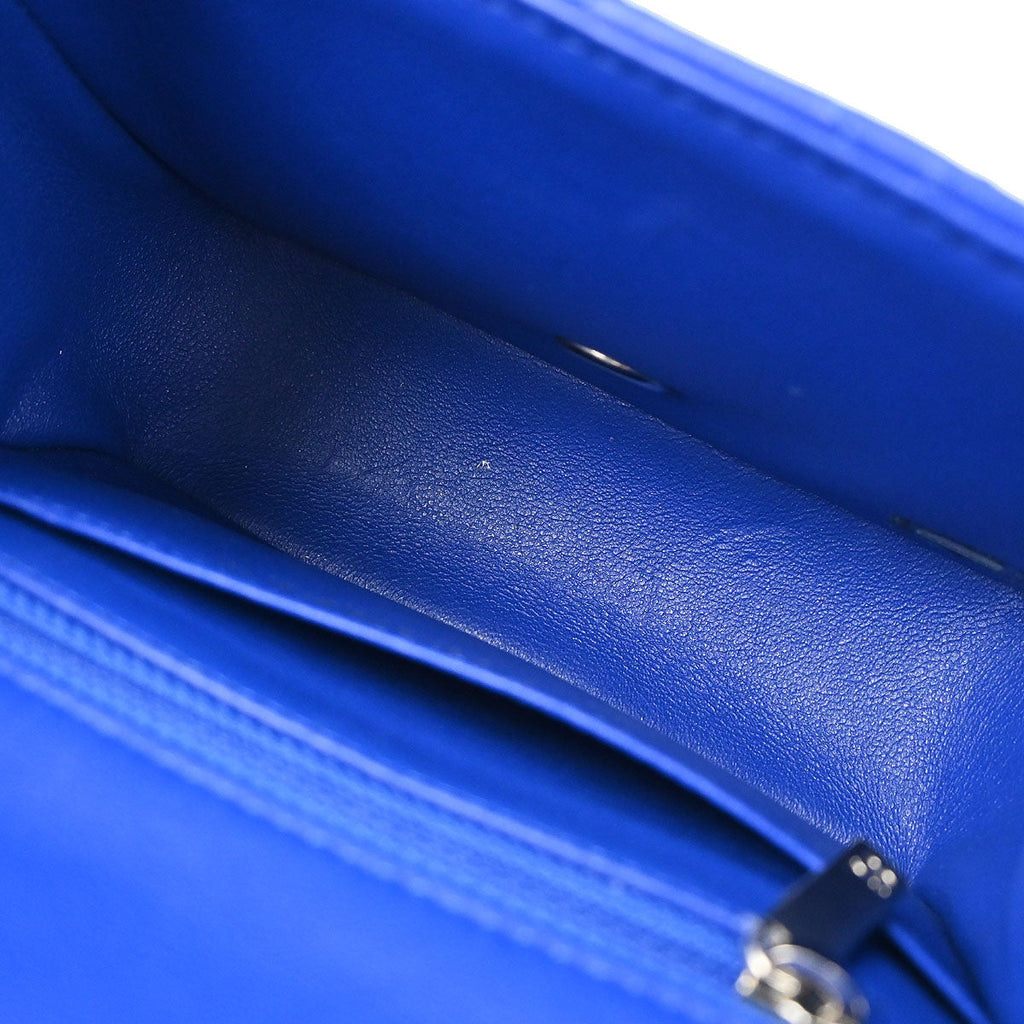 Chanel 2018-2019 Blue Lambskin Mini Classic Square Flap Shoulder Bag 17