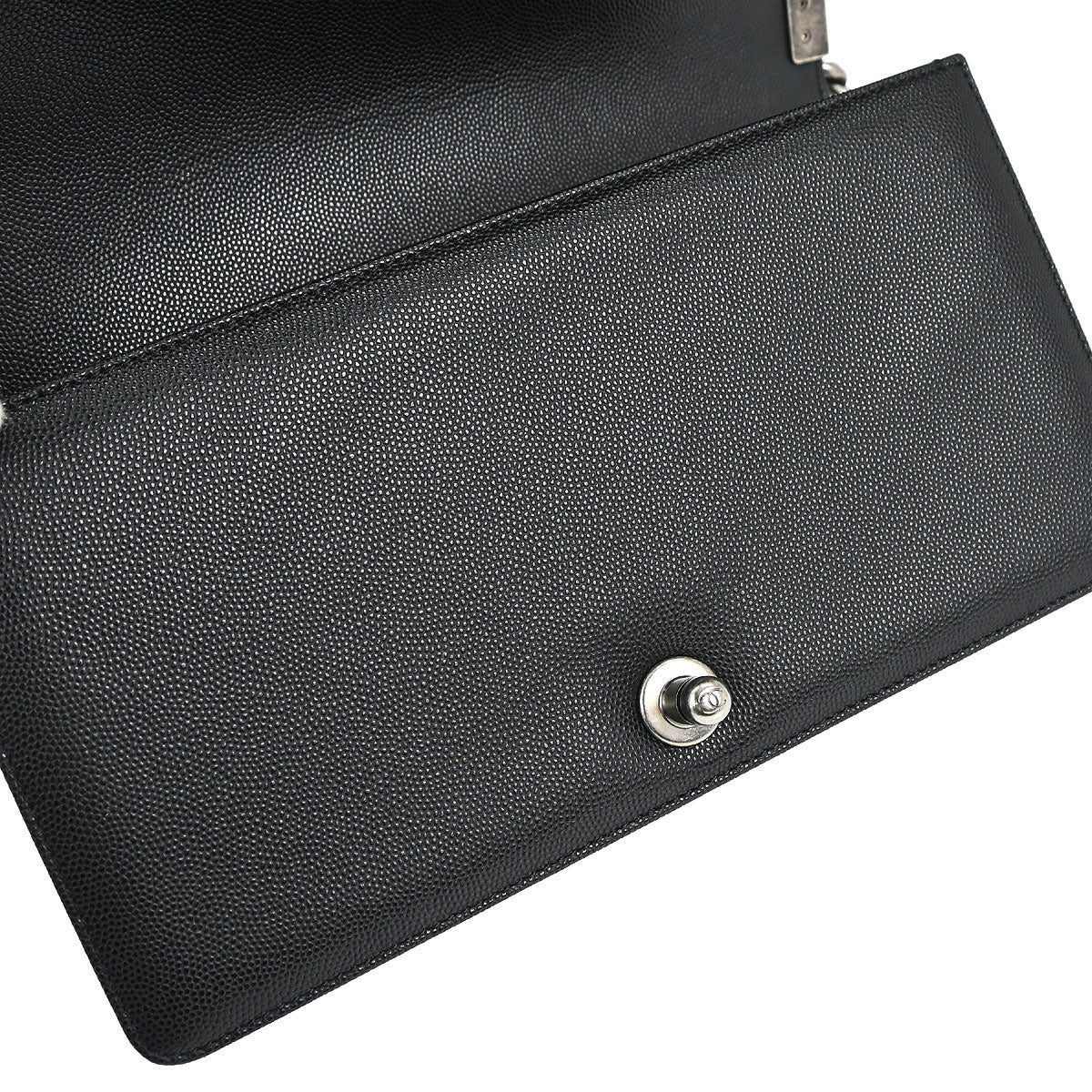 Boy Chanel Black Caviar Skin Medium Chain Shoulder Bag