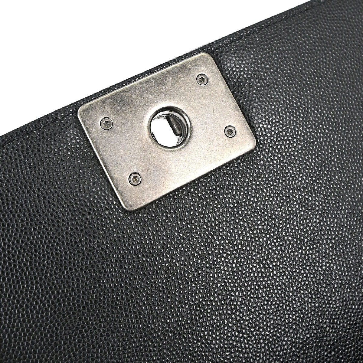 Boy Chanel Black Caviar Skin Medium Chain Shoulder Bag