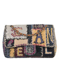 Chanel 2012 Beige Tweed Patchwork Jumbo Shoulder Bag