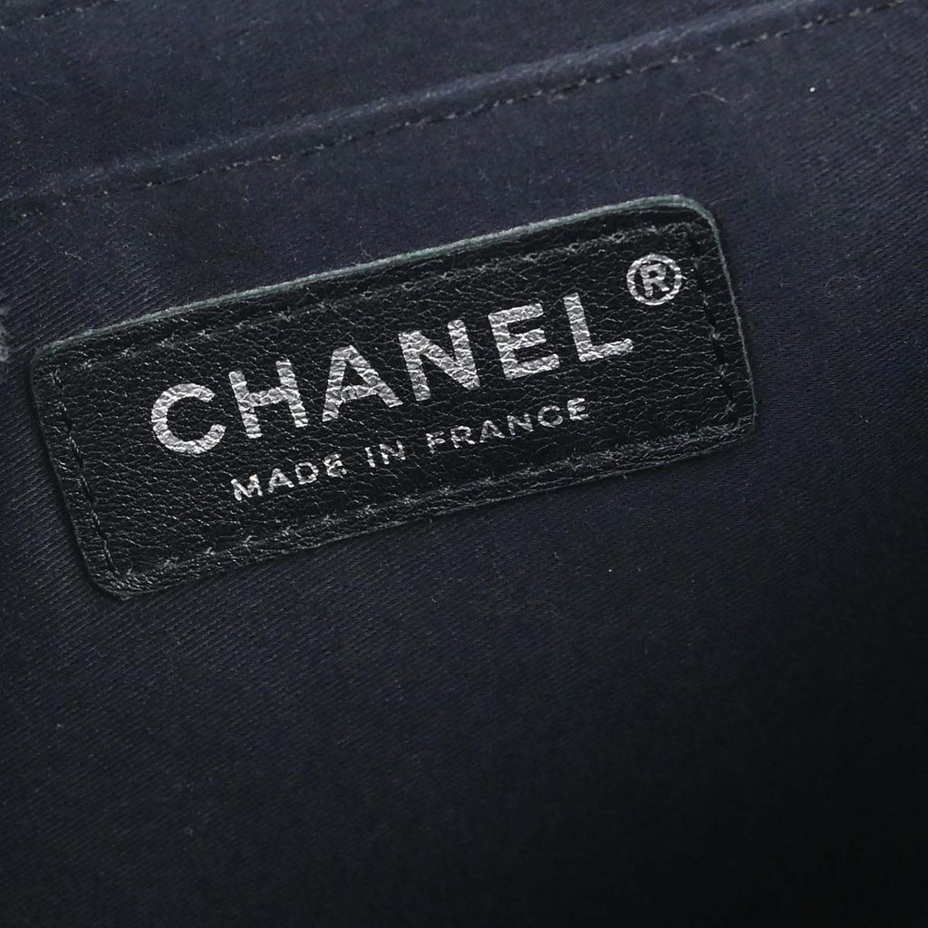 Chanel 2012 Beige Tweed Patchwork Jumbo Shoulder Bag