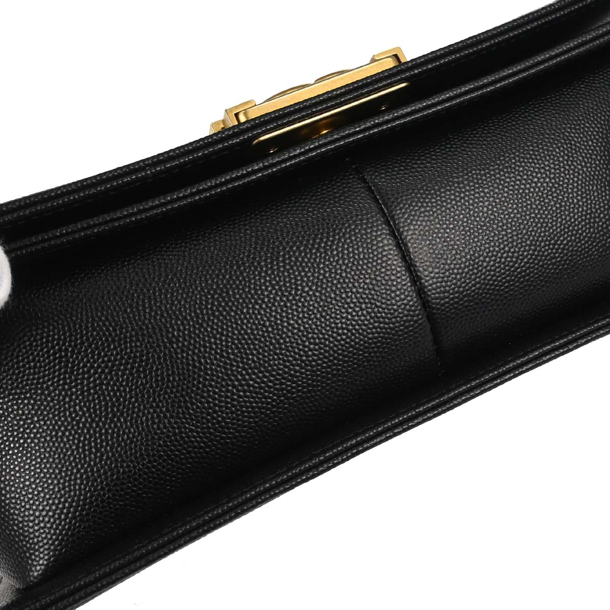 Boy Chanel Black Caviar Skin Medium Chain Shoulder Bag