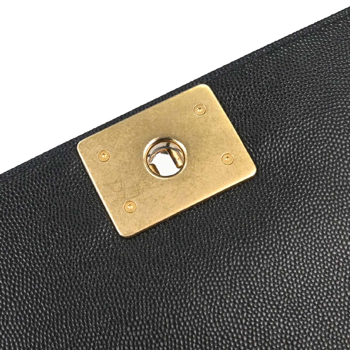 Boy Chanel Black Caviar Skin Medium Chain Shoulder Bag