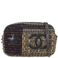 Chanel Brown Tweed Paris Dallas Camera Bag Large Shoulder Bag