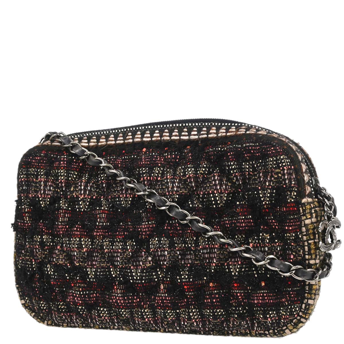 Chanel Brown Tweed Paris Dallas Camera Bag Large Shoulder Bag