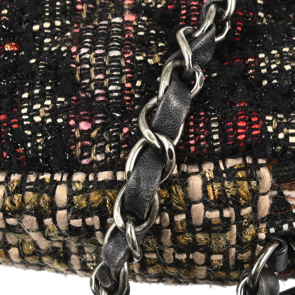 Chanel Brown Tweed Paris Dallas Camera Bag Large Shoulder Bag
