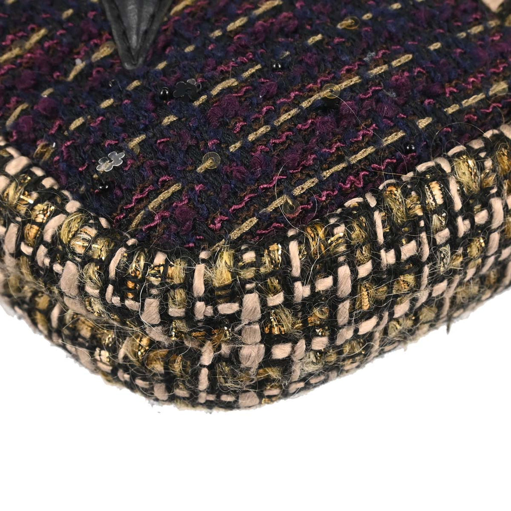 Chanel Brown Tweed Paris Dallas Camera Bag Large Shoulder Bag