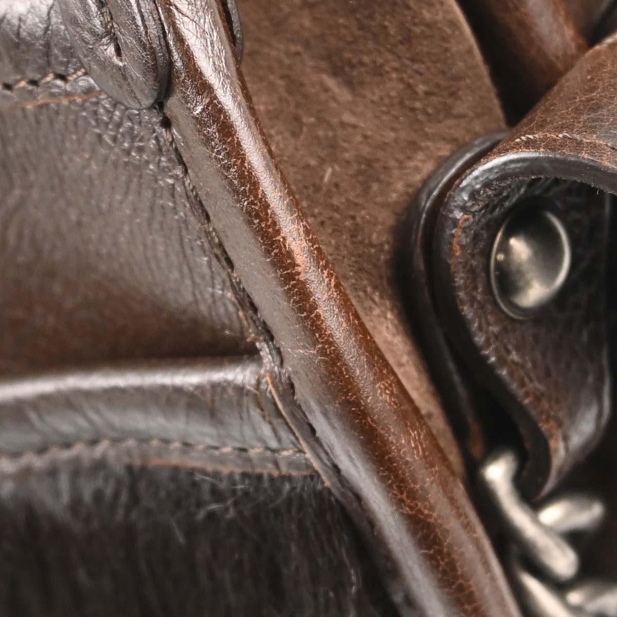 Chanel Brown Calfskin Pony Hair Paris-Dallas Saddle Shoulder Bag