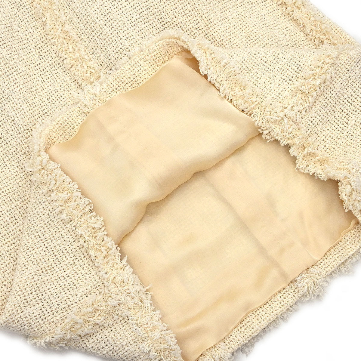 Chanel 2010 Short Sleeve Tweed Dress Ivory #42