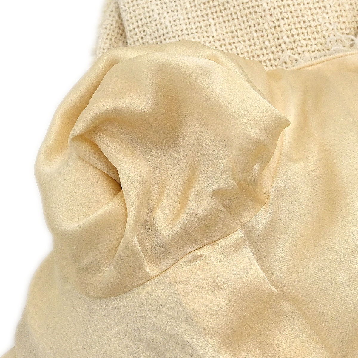 Chanel 2010 Short Sleeve Tweed Dress Ivory #42