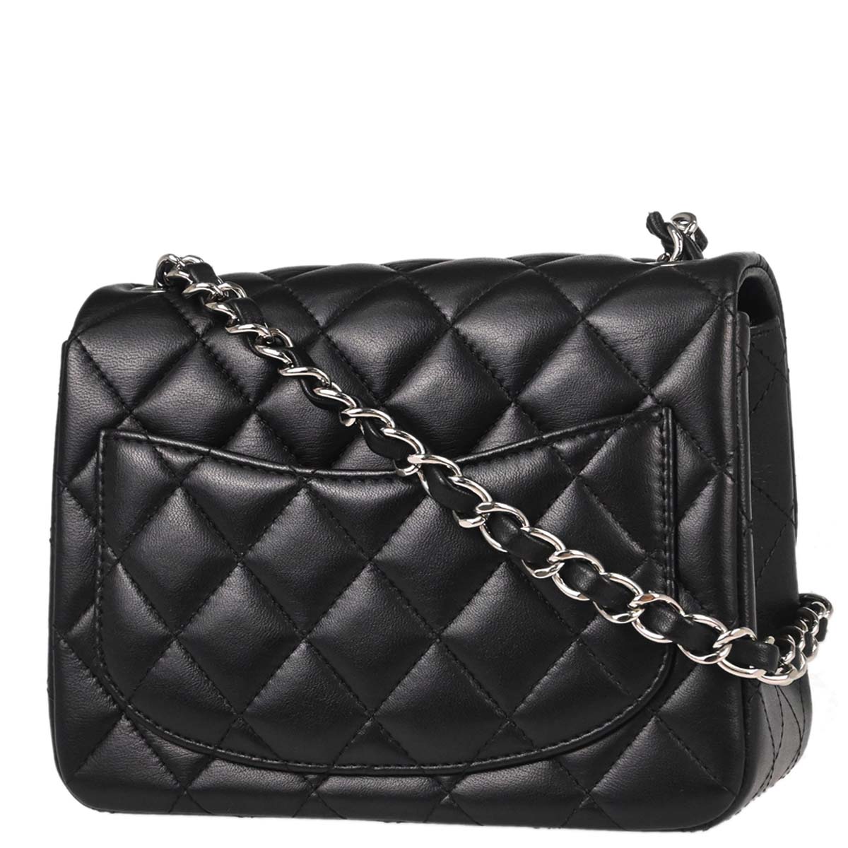 Chanel 2018-2019 Black Lambskin Mini Classic Square Flap Shoulder Bag 17
