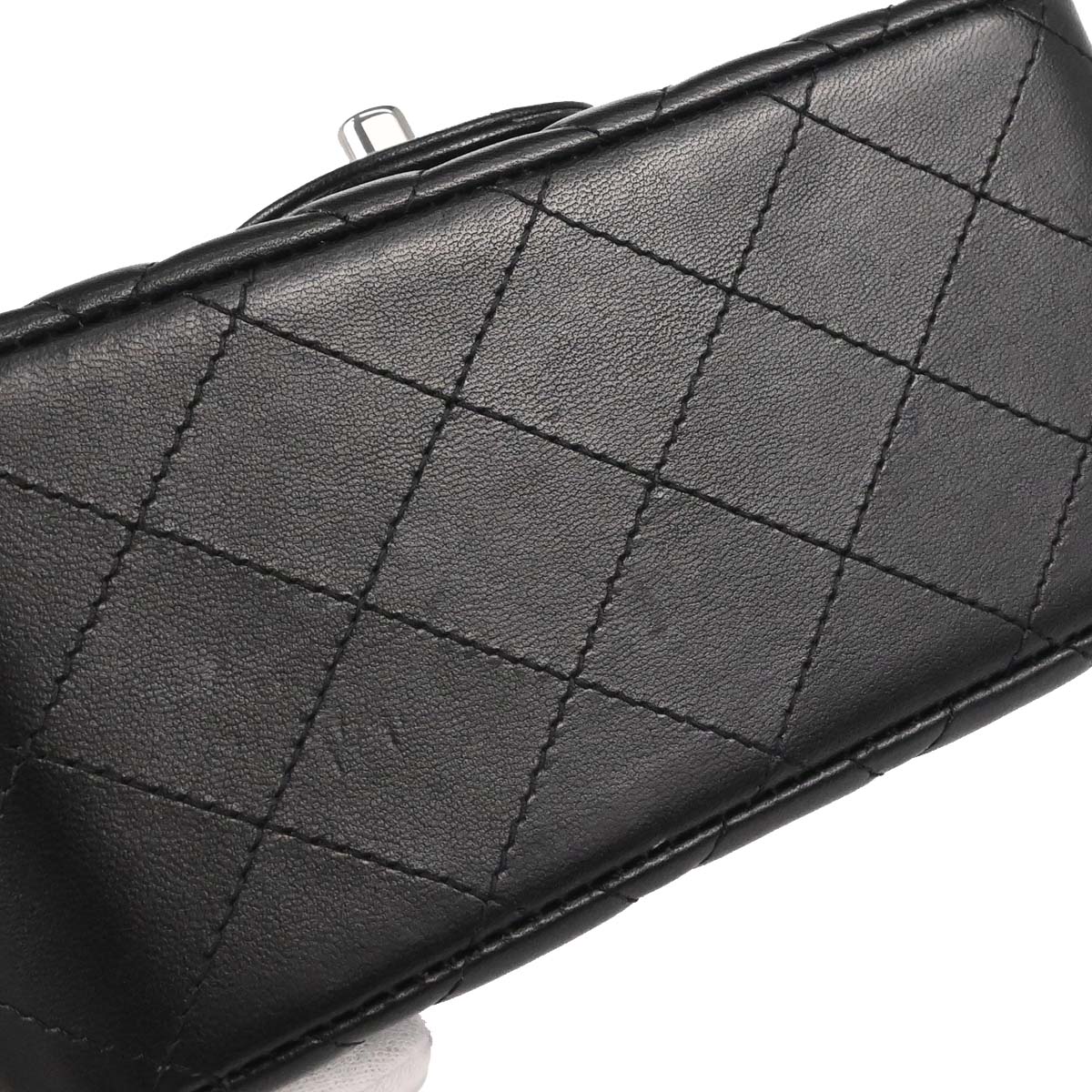 Chanel 2018-2019 Black Lambskin Mini Classic Square Flap Shoulder Bag 17