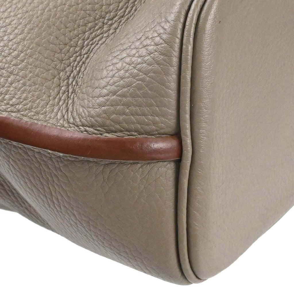 Hermes Etoupe Gray Taurillon Clemence So Kelly 26 Shoulder Bag