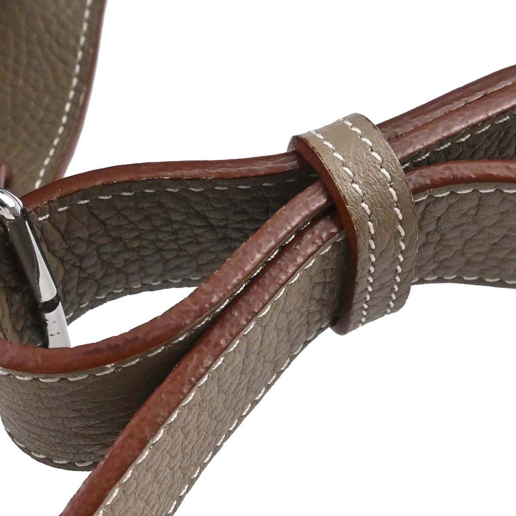 Hermes Etoupe Gray Taurillon Clemence So Kelly 26 Shoulder Bag
