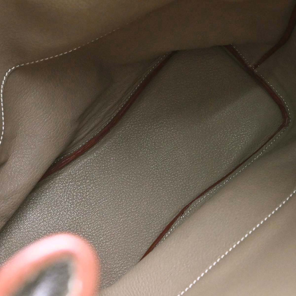 Hermes Etoupe Gray Taurillon Clemence So Kelly 26 Shoulder Bag
