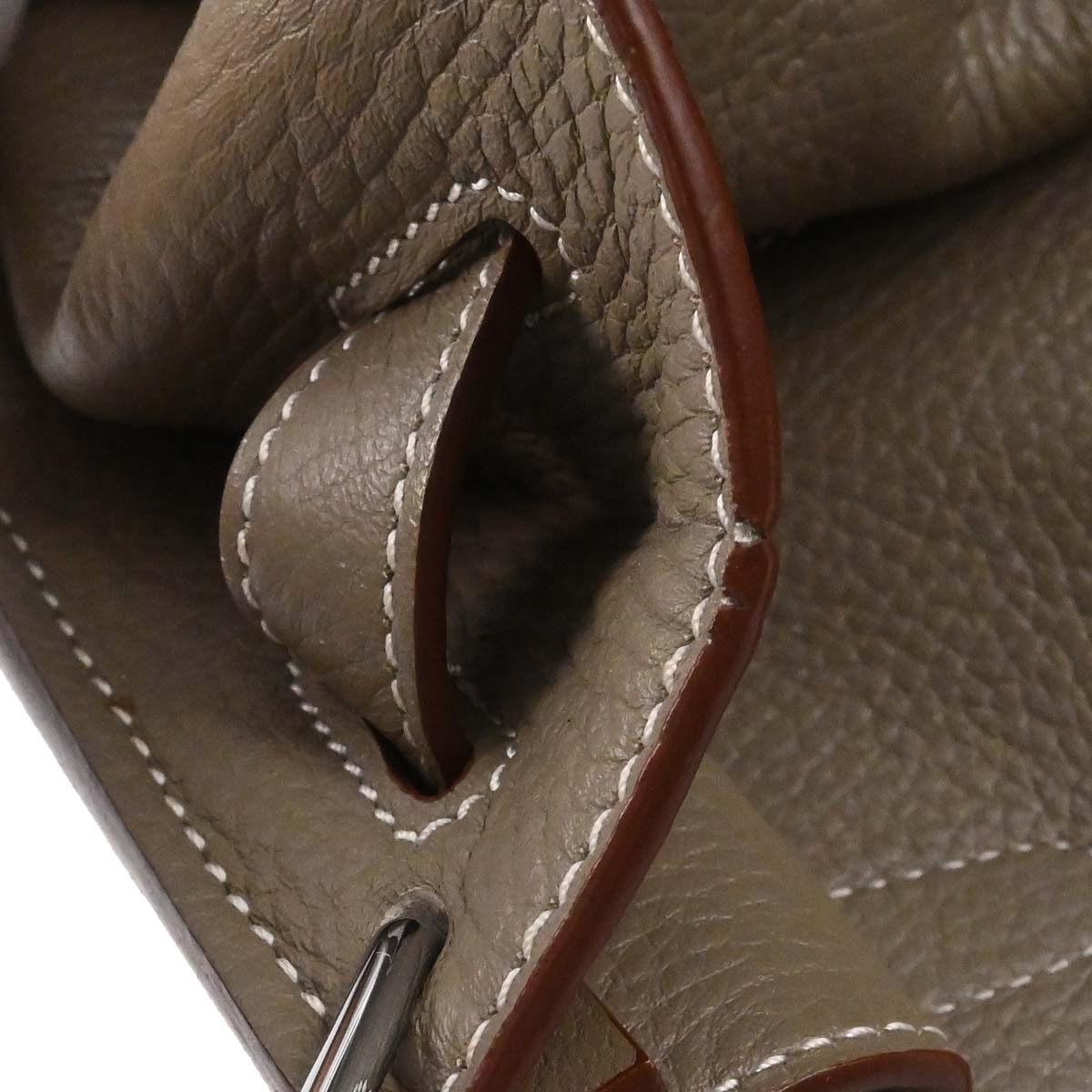 Hermes Etoupe Gray Taurillon Clemence So Kelly 26 Shoulder Bag