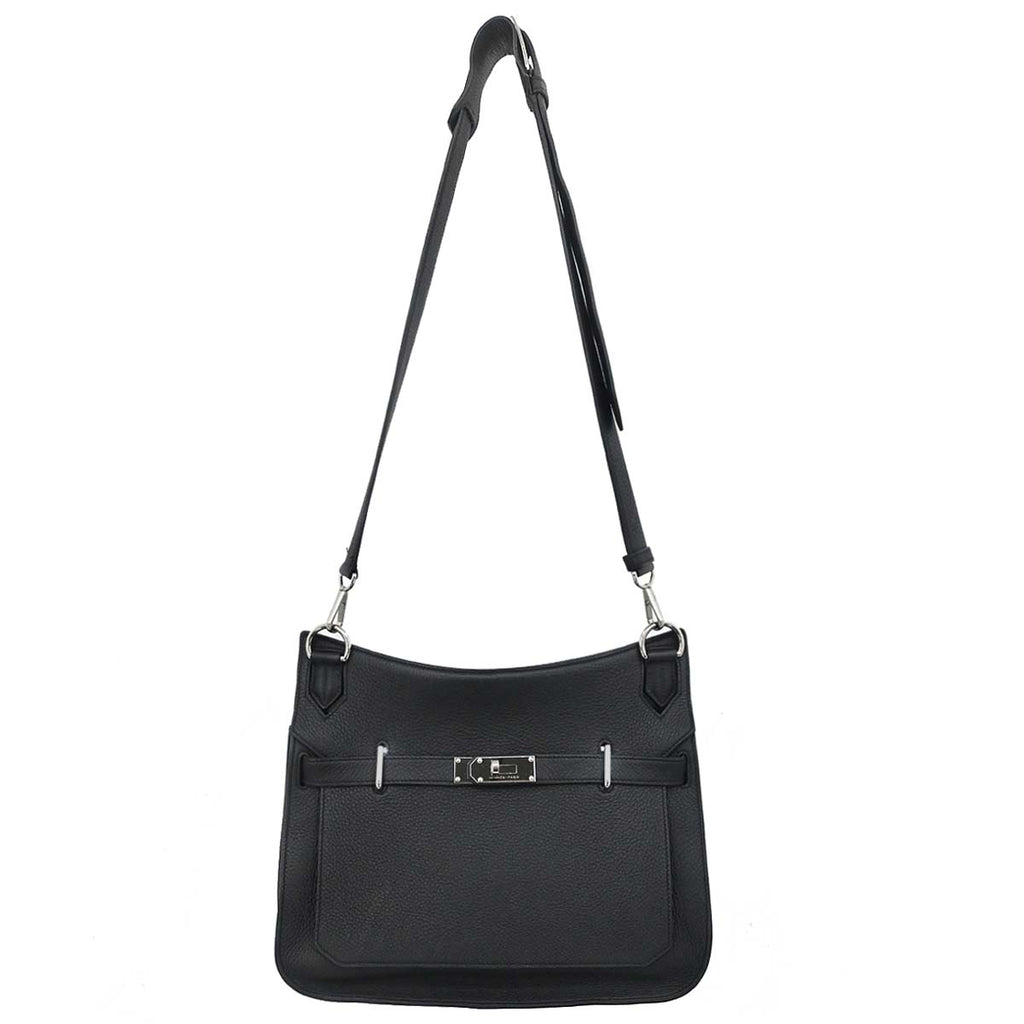 Hermes Black Taurillon Clemence Jypsiere 34 Shoulder Bag