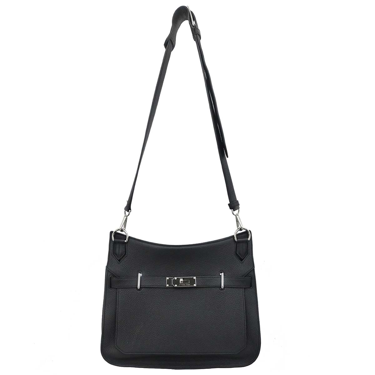 Hermes Black Taurillon Clemence Jypsiere 34 Shoulder Bag