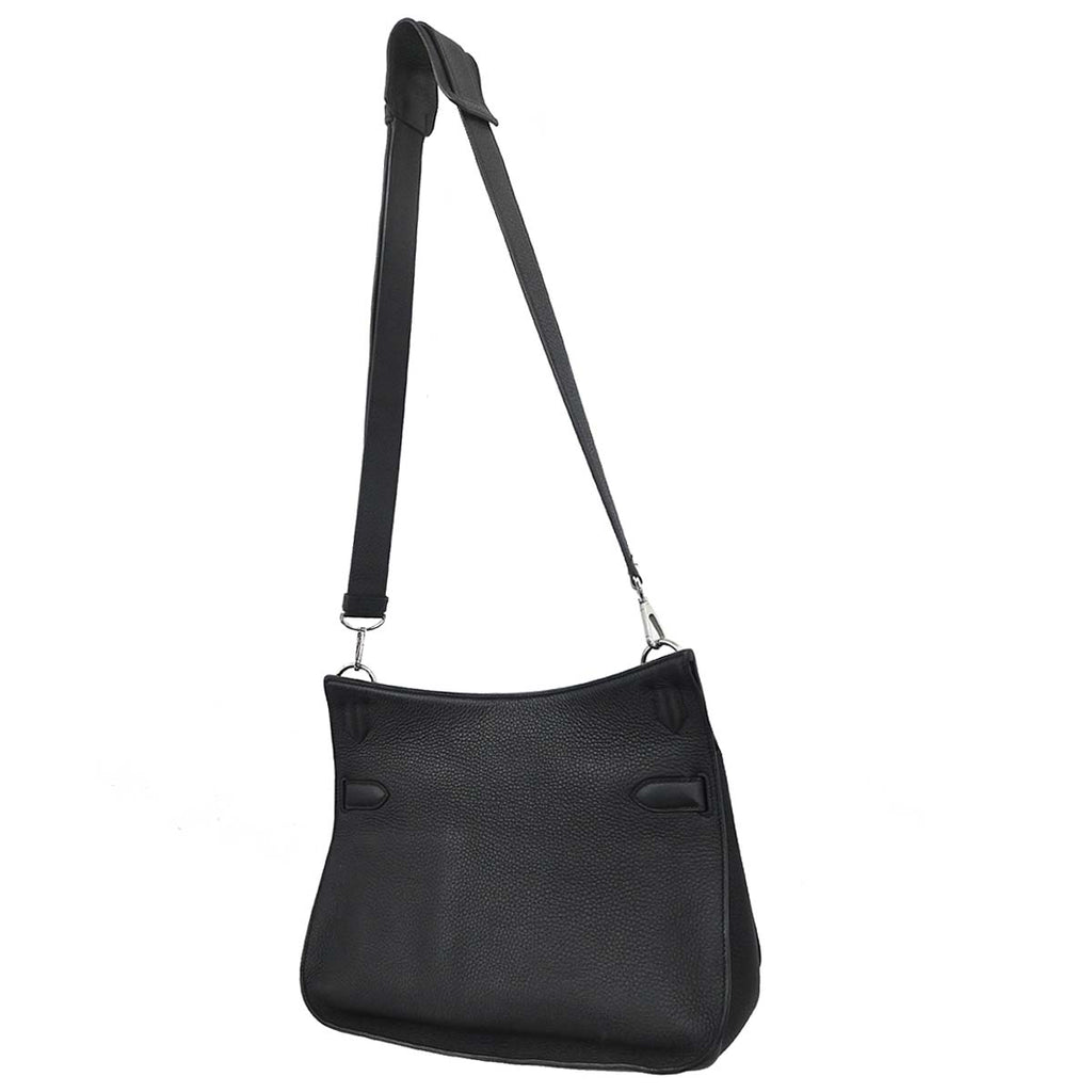 Hermes Black Taurillon Clemence Jypsiere 34 Shoulder Bag