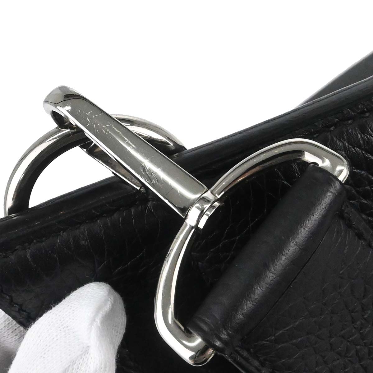 Hermes Black Taurillon Clemence Jypsiere 34 Shoulder Bag